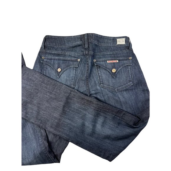 HUDSON Beth Mid-Rise Baby Bootcut Jean Size 31 Women's Distressed Blue Size 12 - Picture 9 of 13